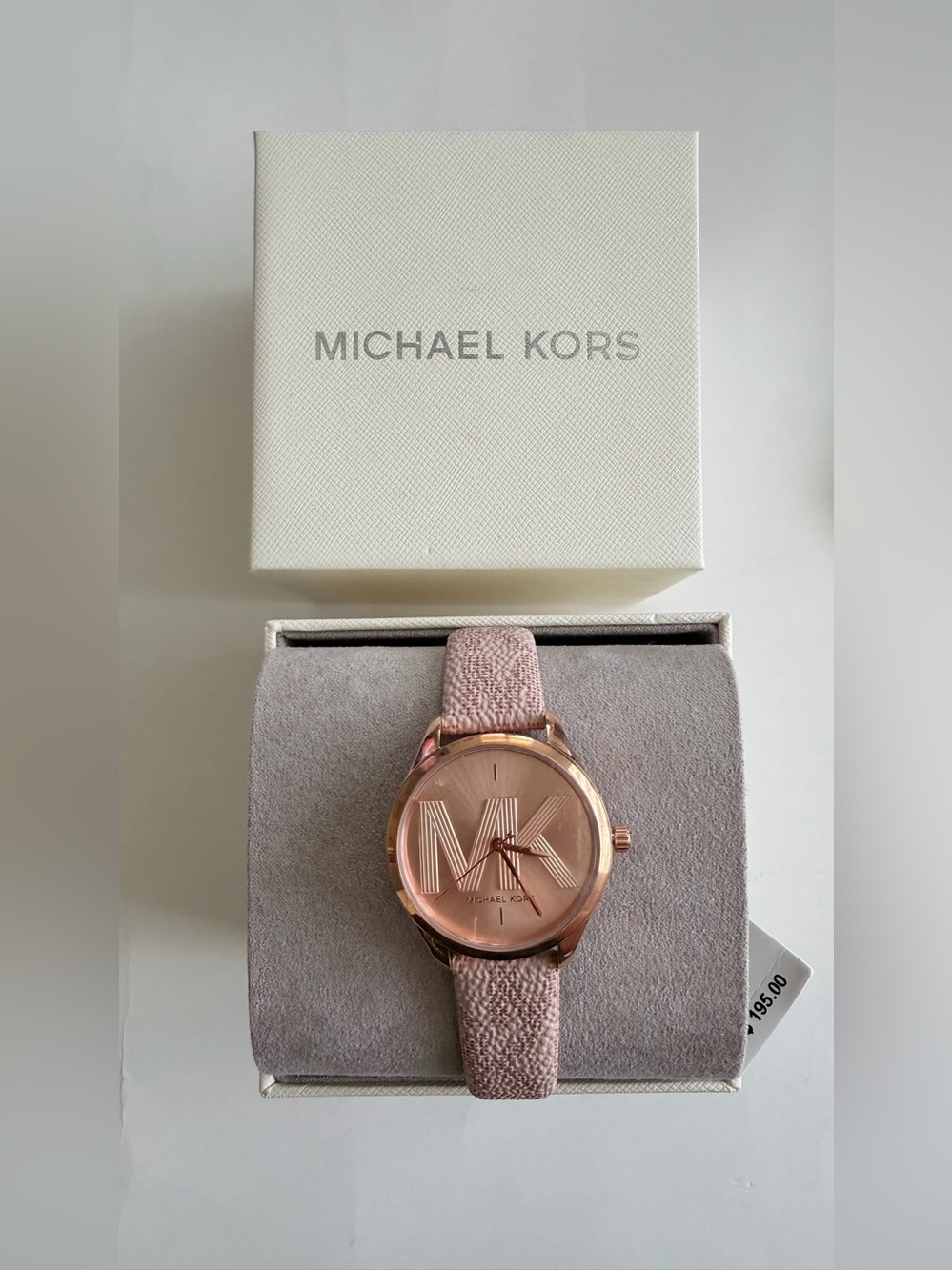 Michael Kors Rose Gold Dial Pink Leather Strap Women's Watch